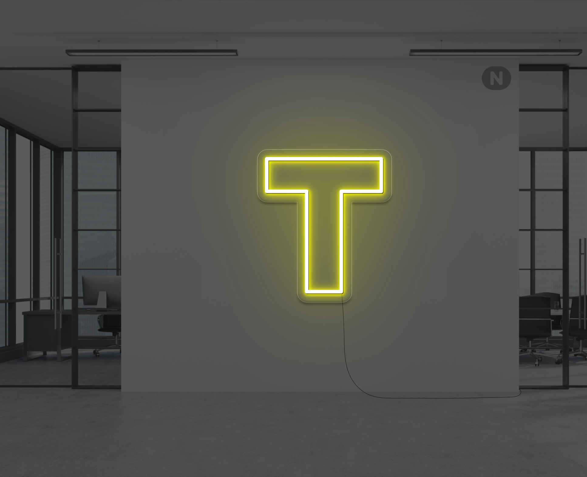 lettera-t-al-neon-giallo