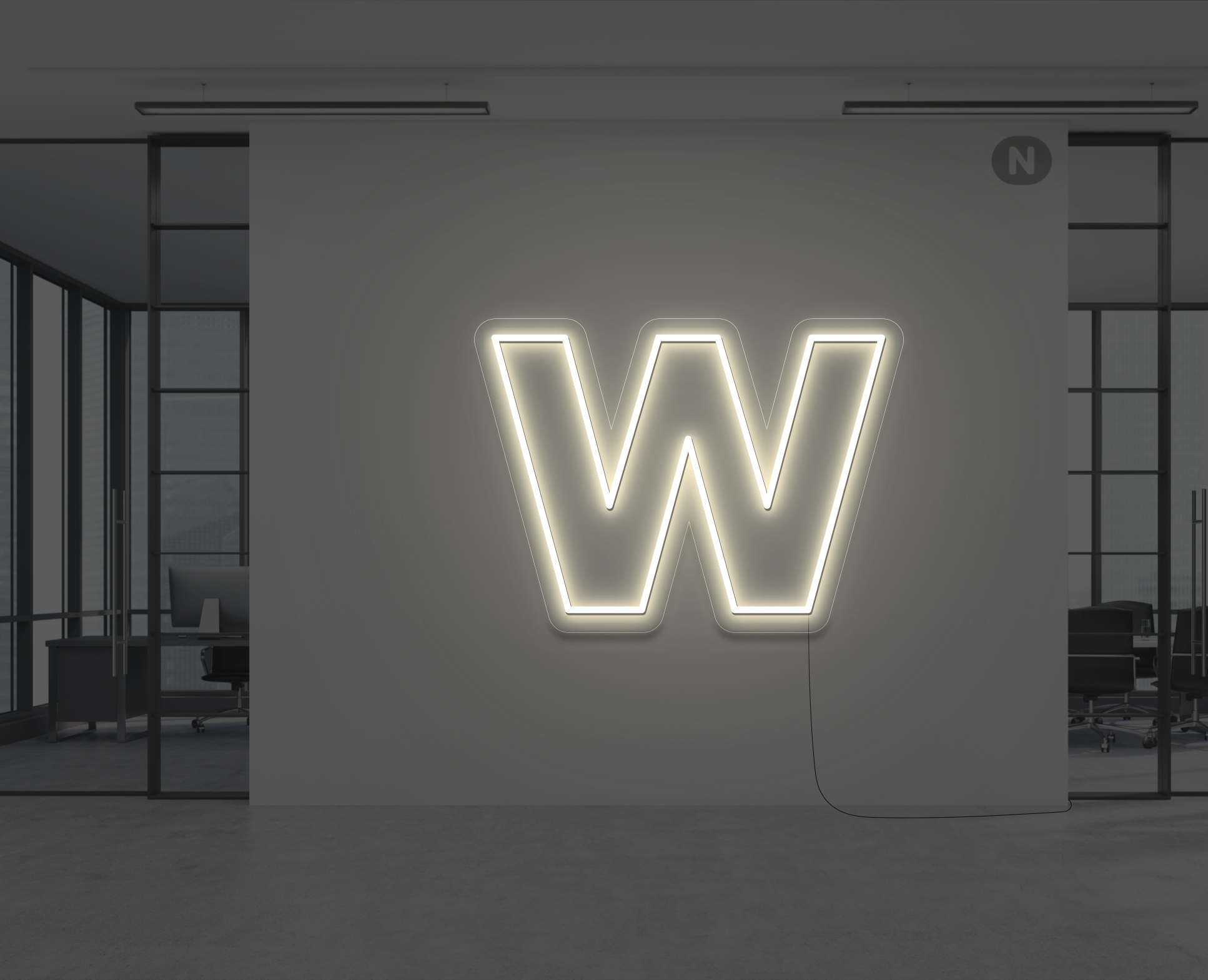 lettera-w-al-neon-bianco-caldo