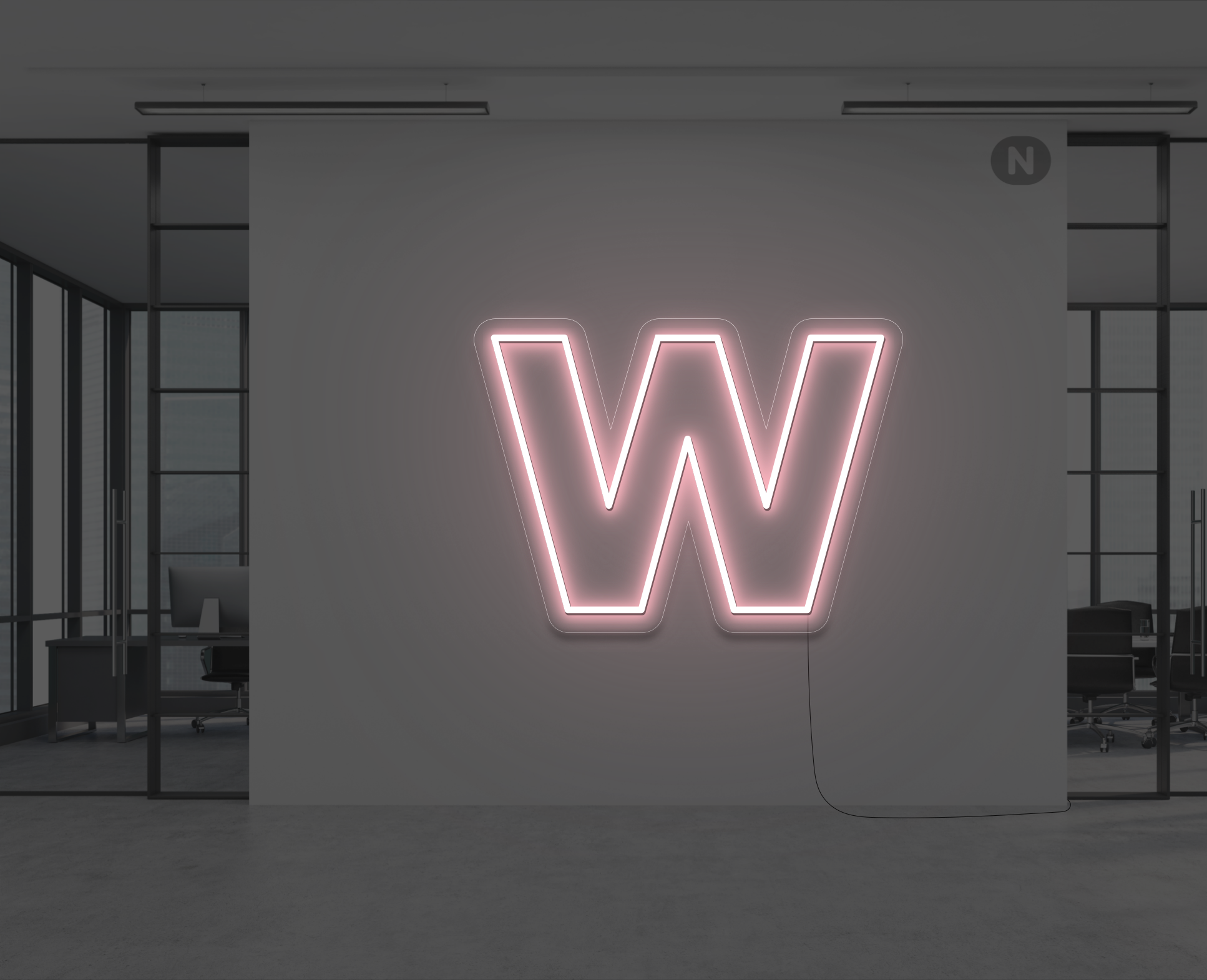 lettera-w-al-neon-rosa