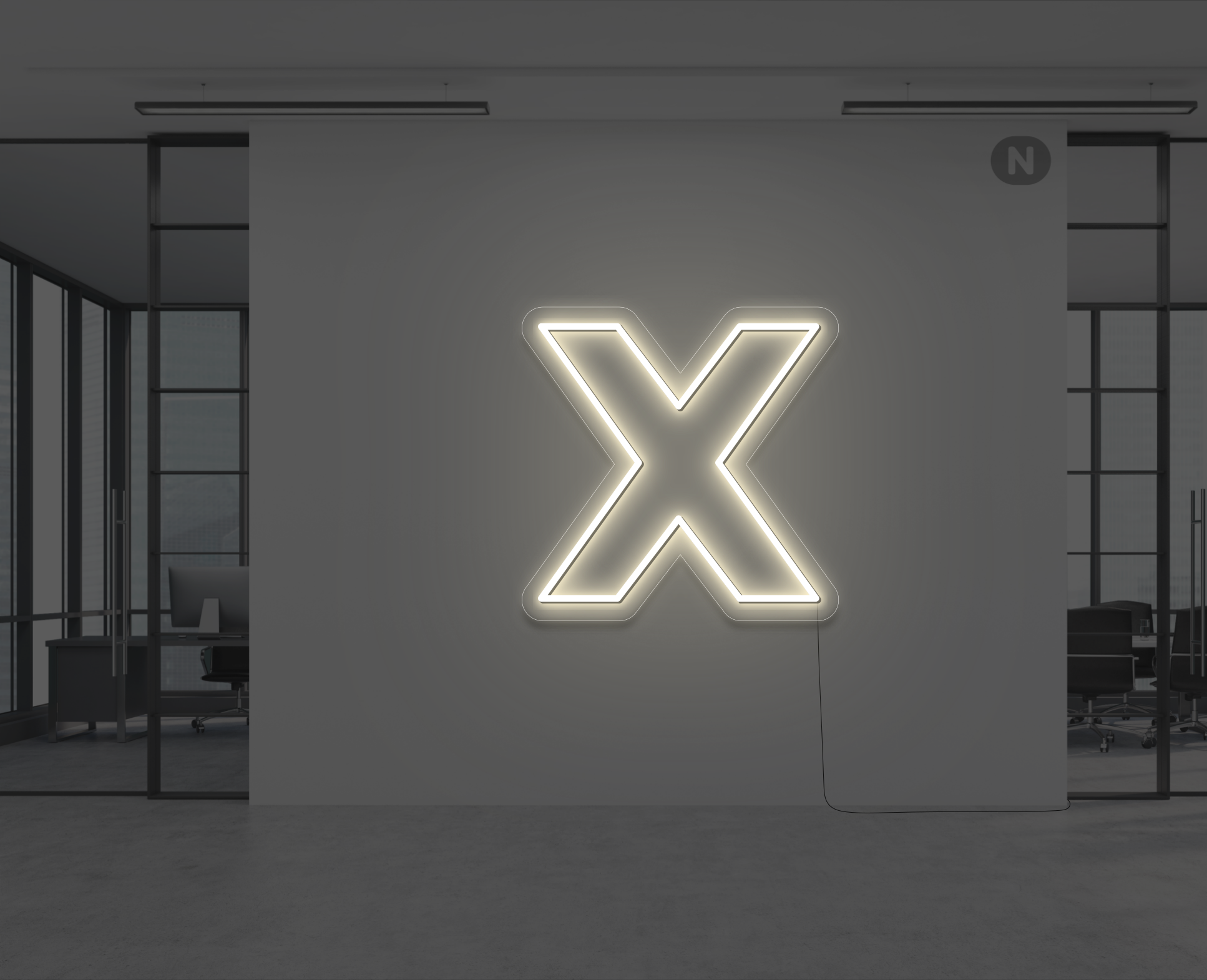 lettera-x-al-neon-bianco-caldo