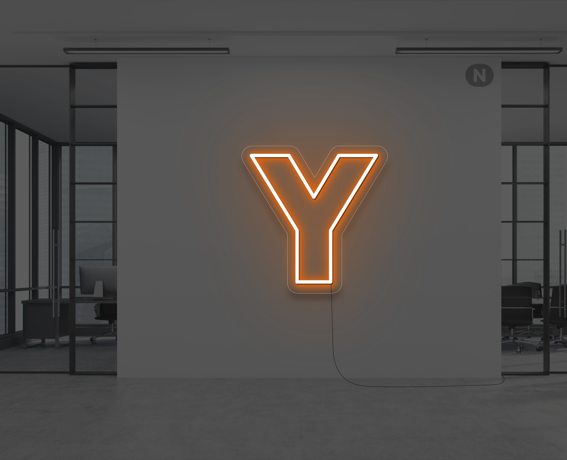 lettera-y-al-neon-arancio