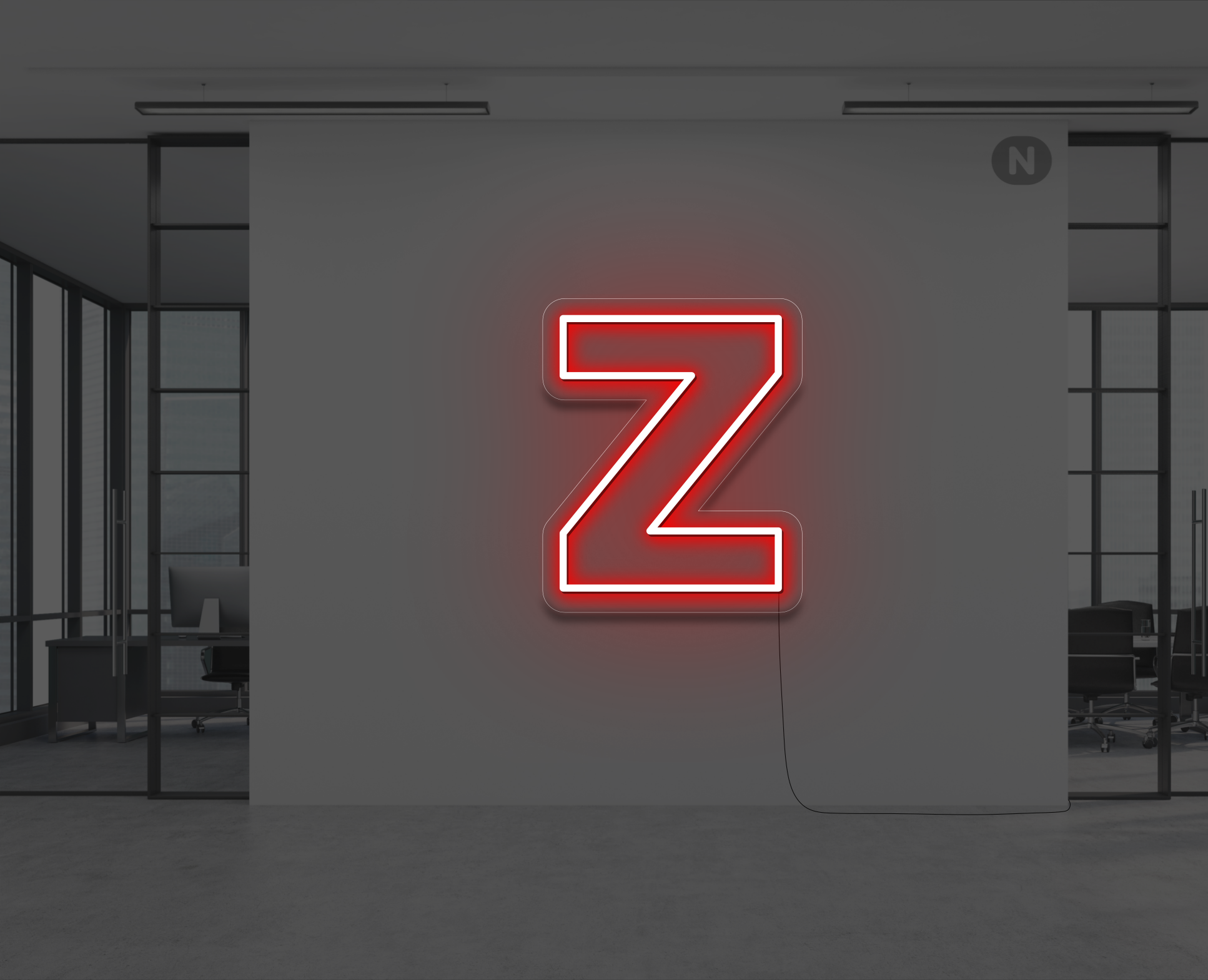 lettera-z-al-neon-rosso