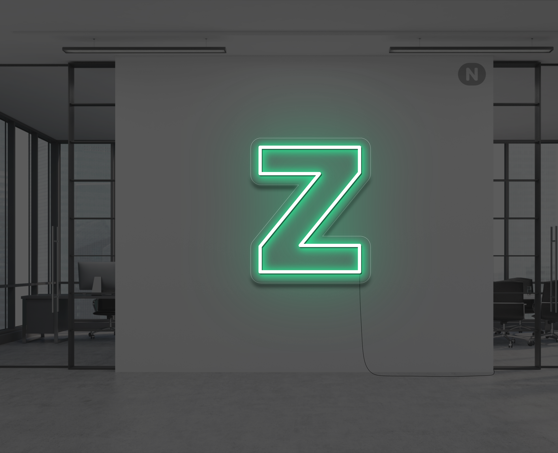 lettera-z-al-neon-verde