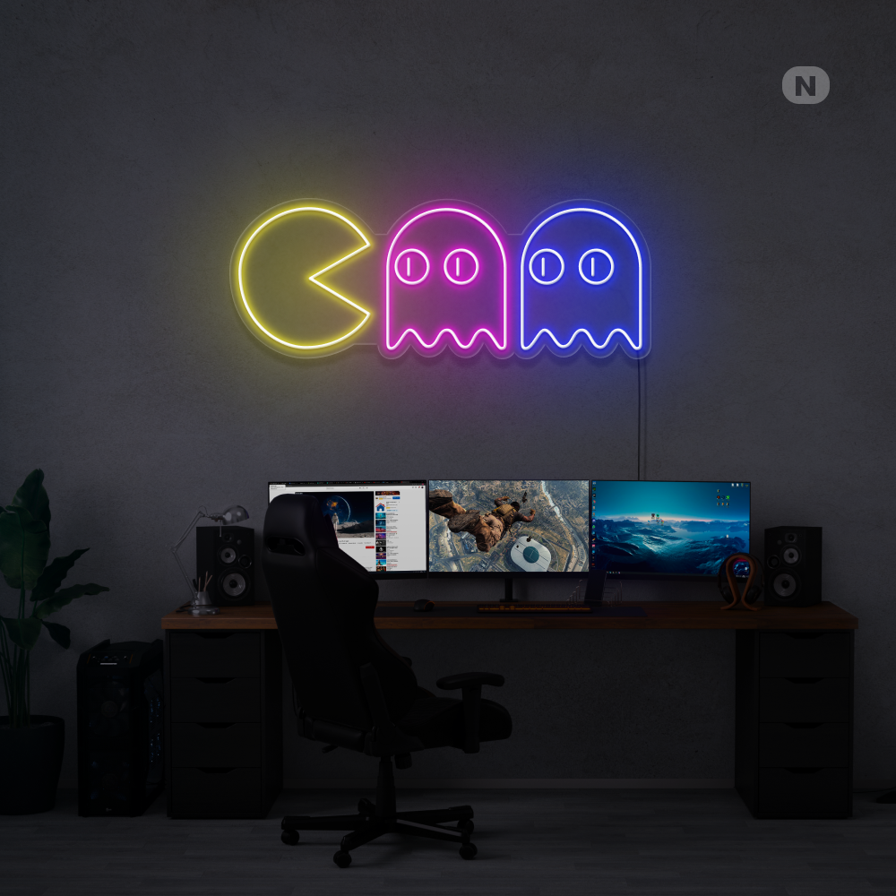 Insegna al neon Pac Man