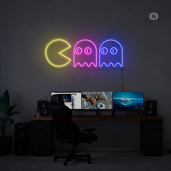 Insegna al neon Pac Man