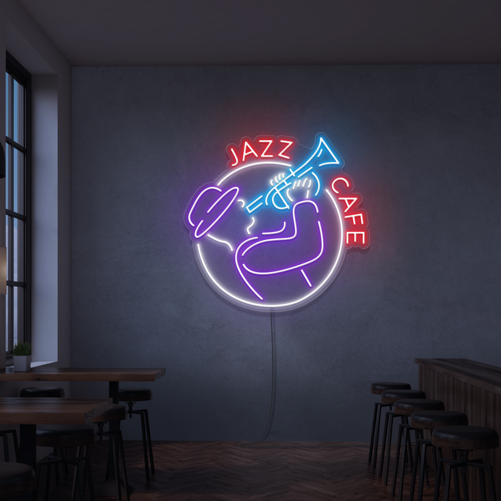 Insegna al neon Jazz Cafe
