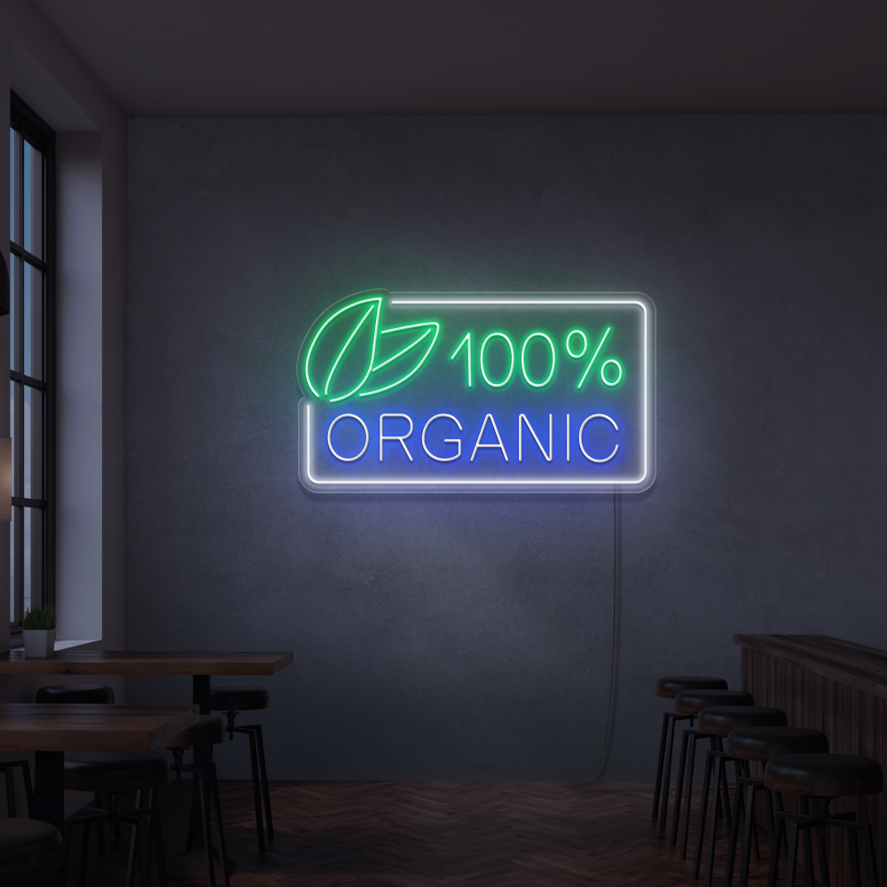 Insegna al neon 100% Organic