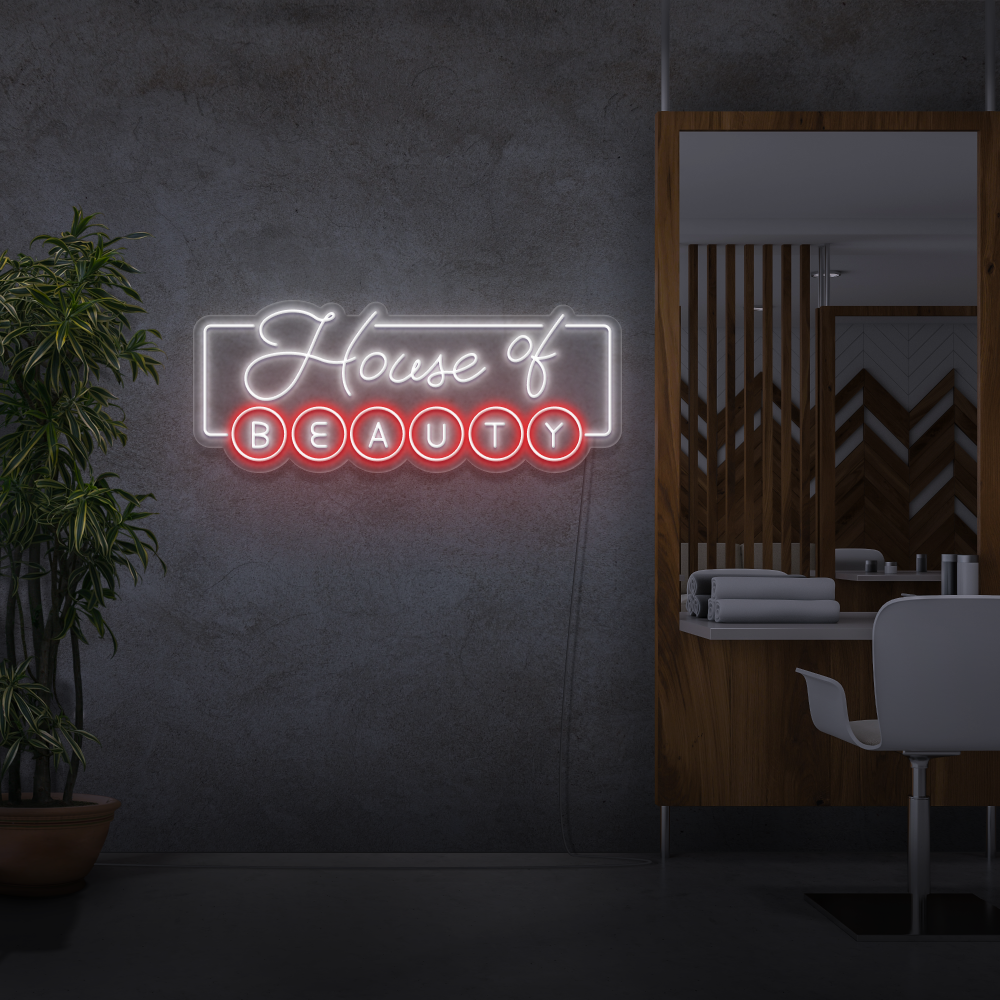 Insegna al neon House of Beauty