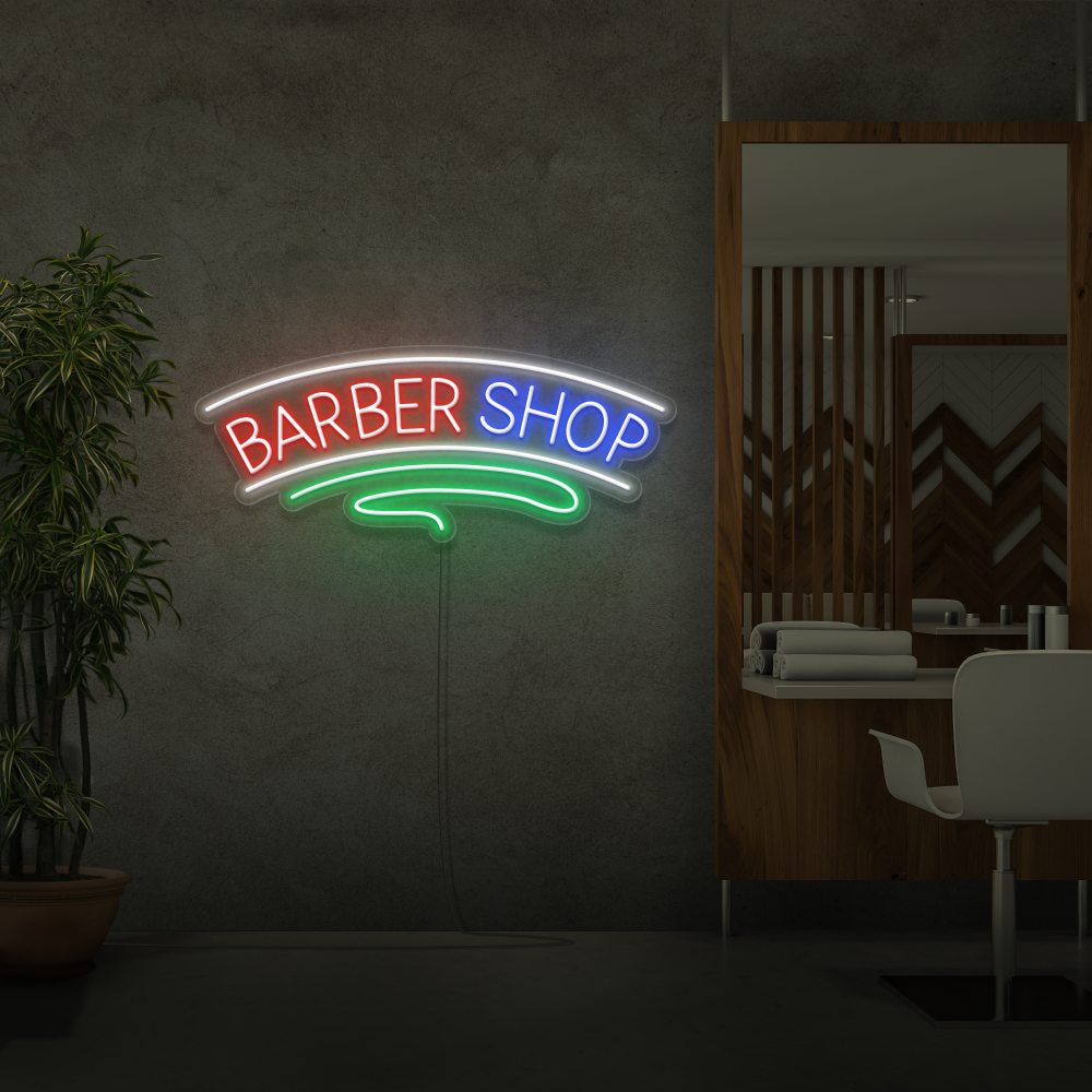 Insegna al neon Barber Shop 3