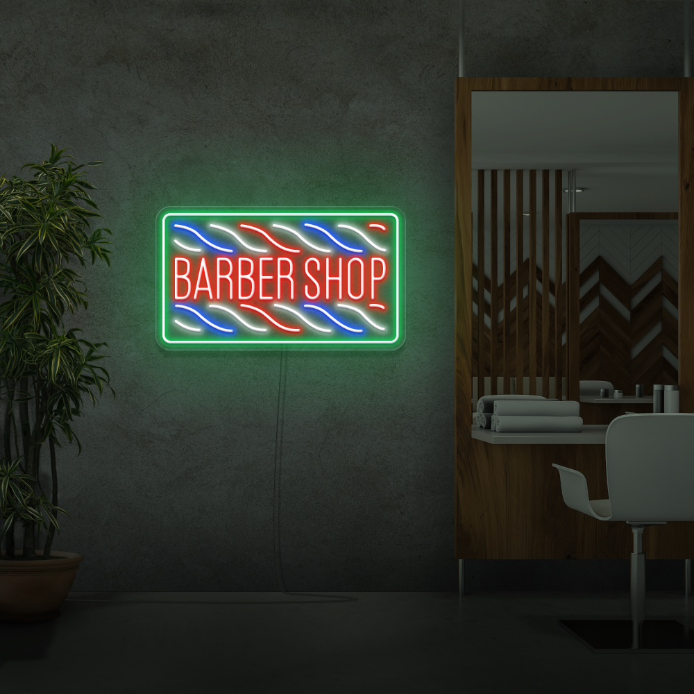 Insegna al neon Barber Shop 2