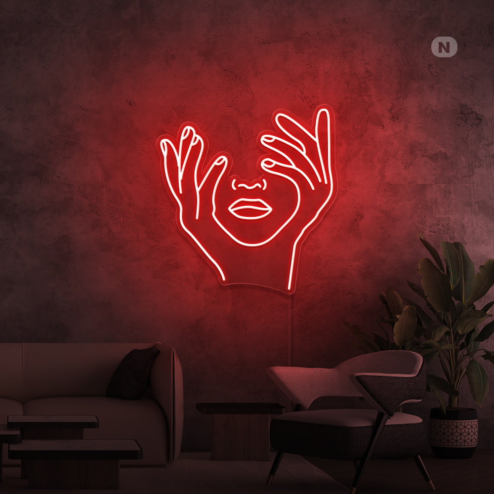 Insegna al neon Volto artistico