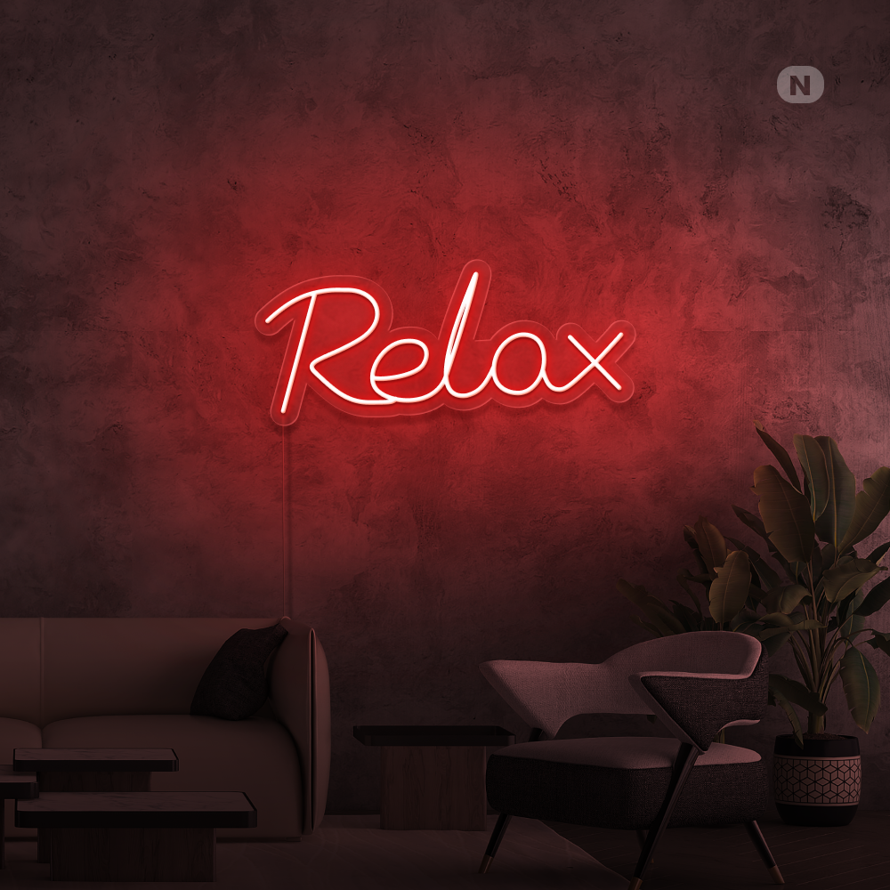 Insegna al neon Relax