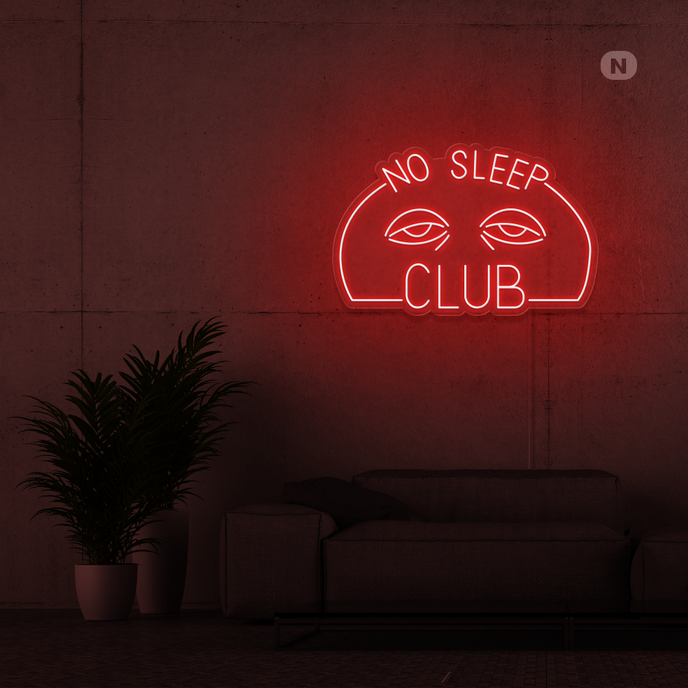 Insegna al neon No Sleep Club