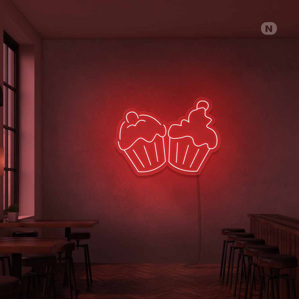 Insegna al neon Cupcakes