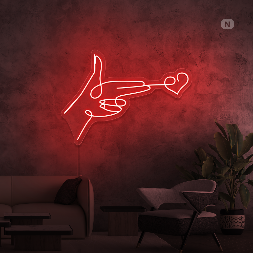 Insegna al neon Obiettivo amorevole