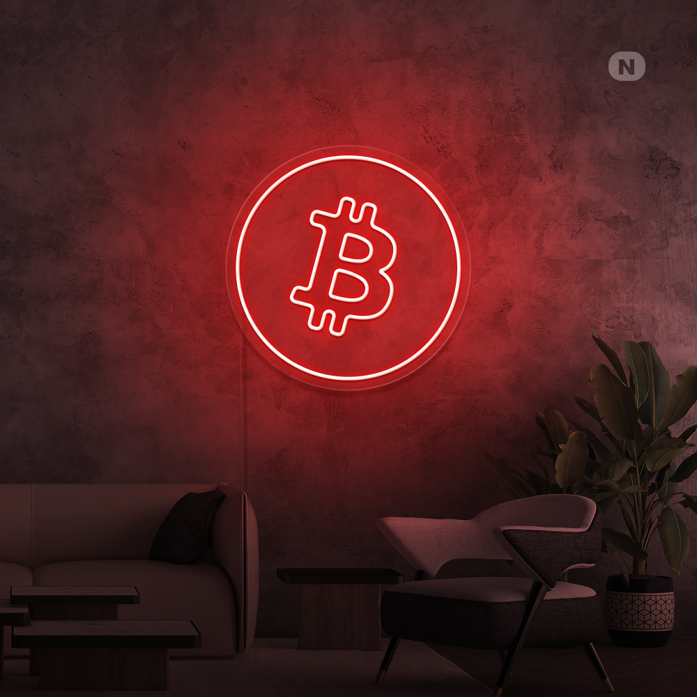 Insegna al neon Bitcoin