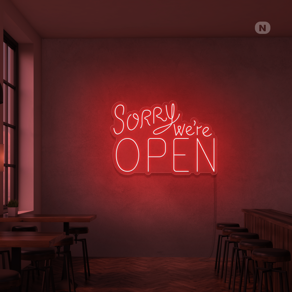 Insegna al neon Open