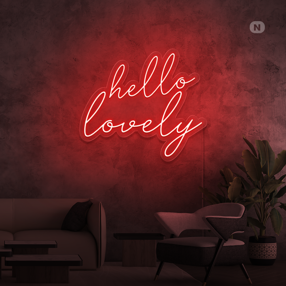 Insegna al neon Hello Lovely