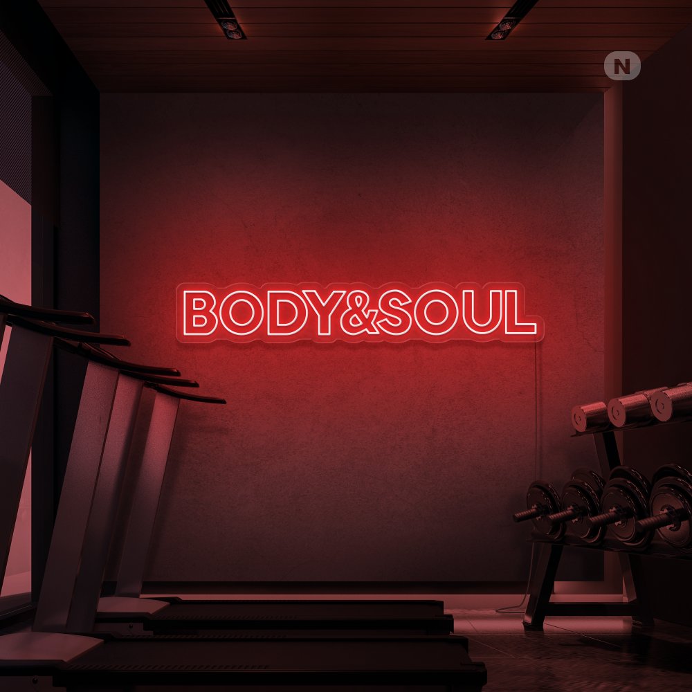 Insegna al neon Body & Soul