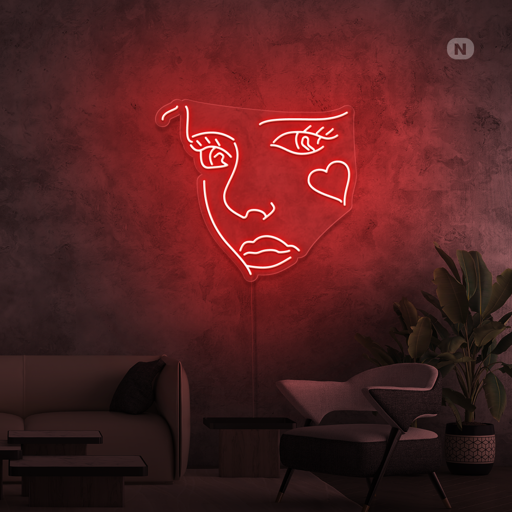 Insegna al neon Volto del Joker