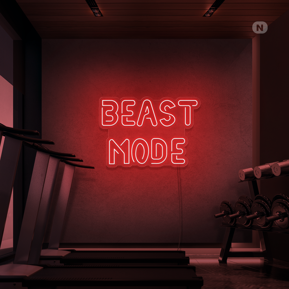 Insegna al neon Beast Mode