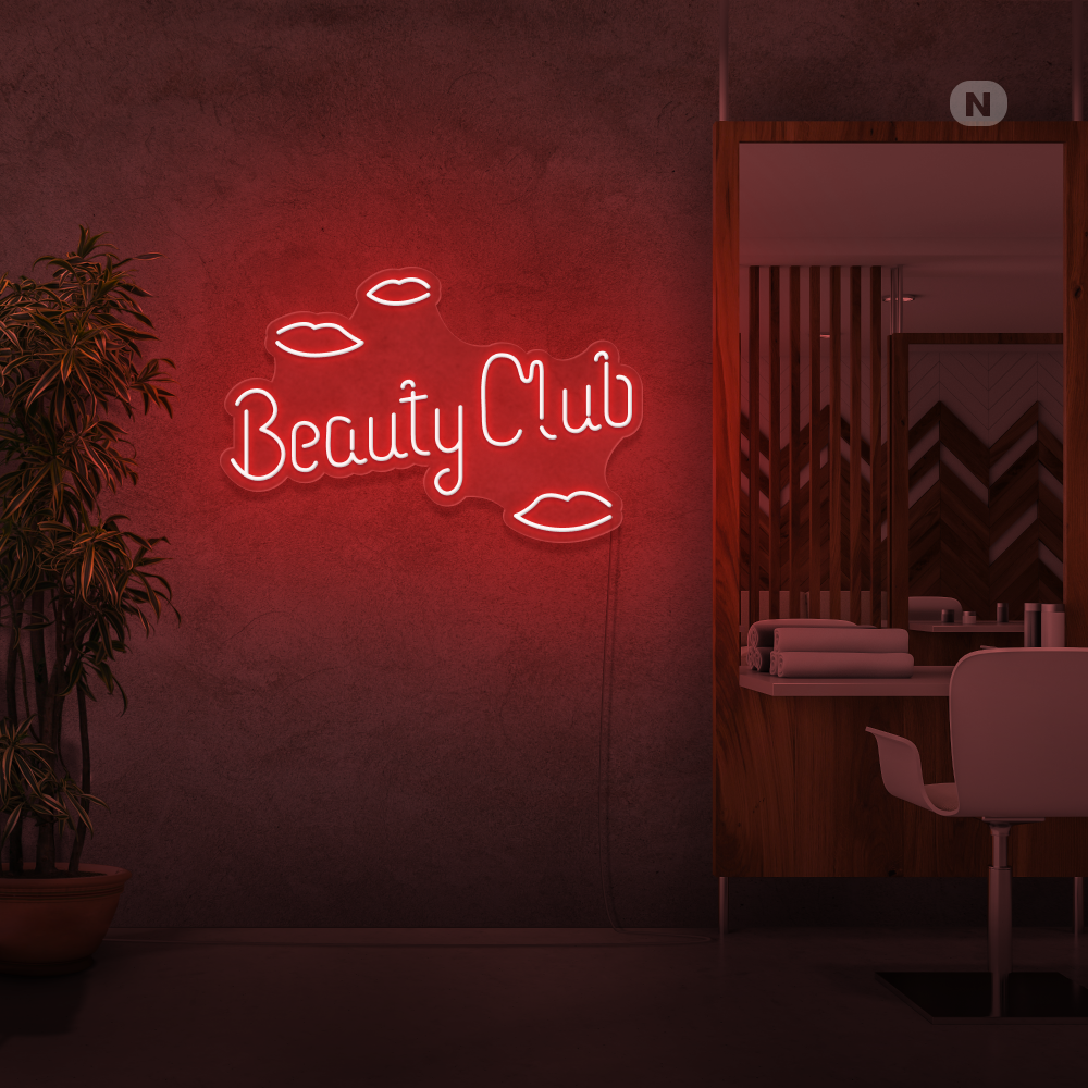 Insegna al neon Beauty Club