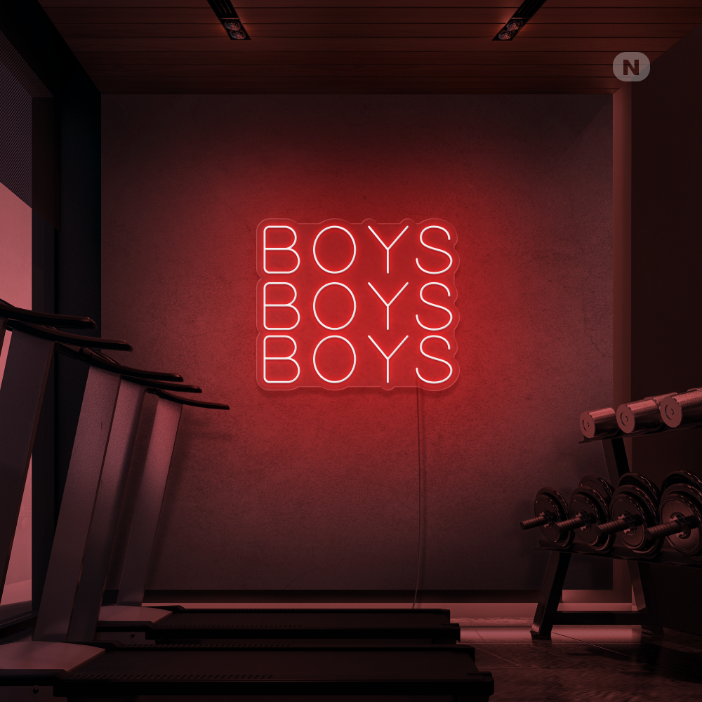 Insegna al neon Boys Boys Boys
