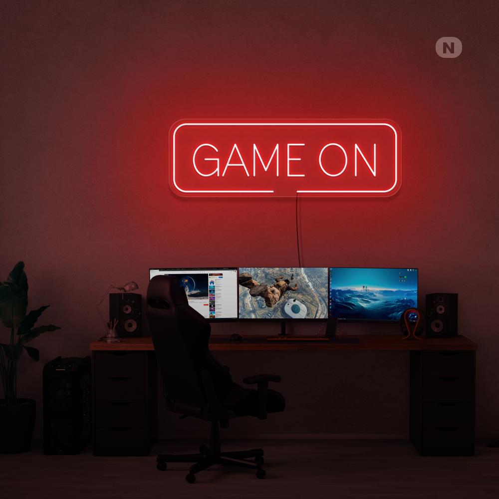 Insegna al neon Game On