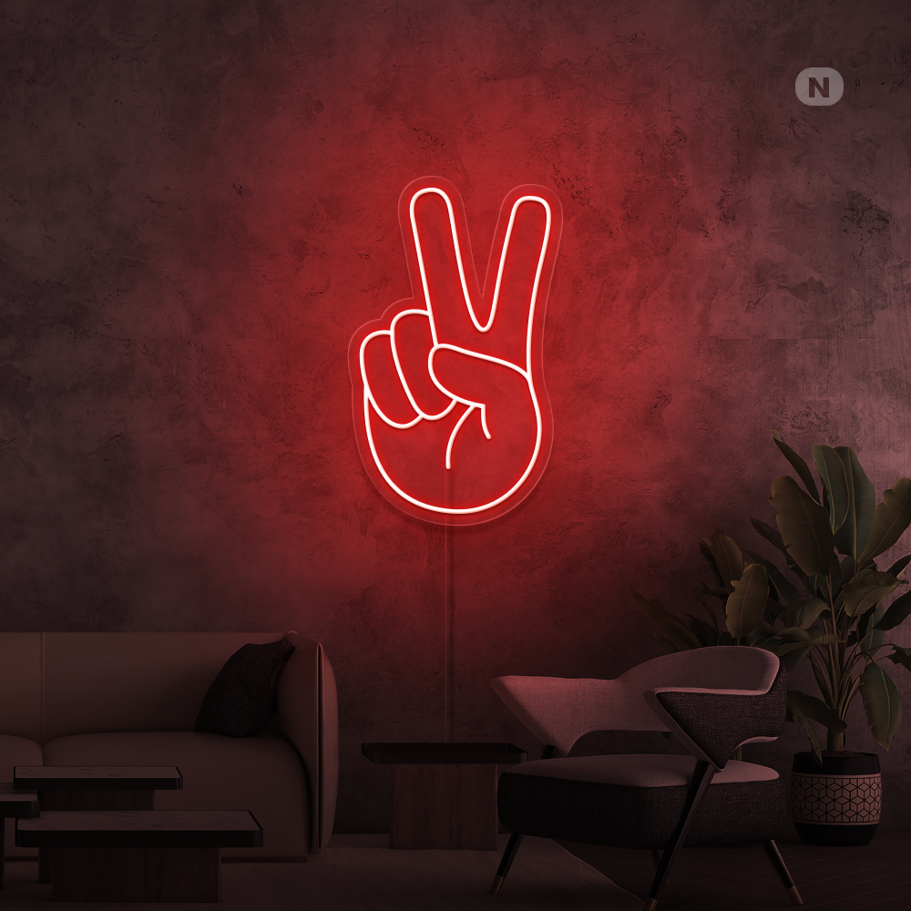 Insegna al neon Peace