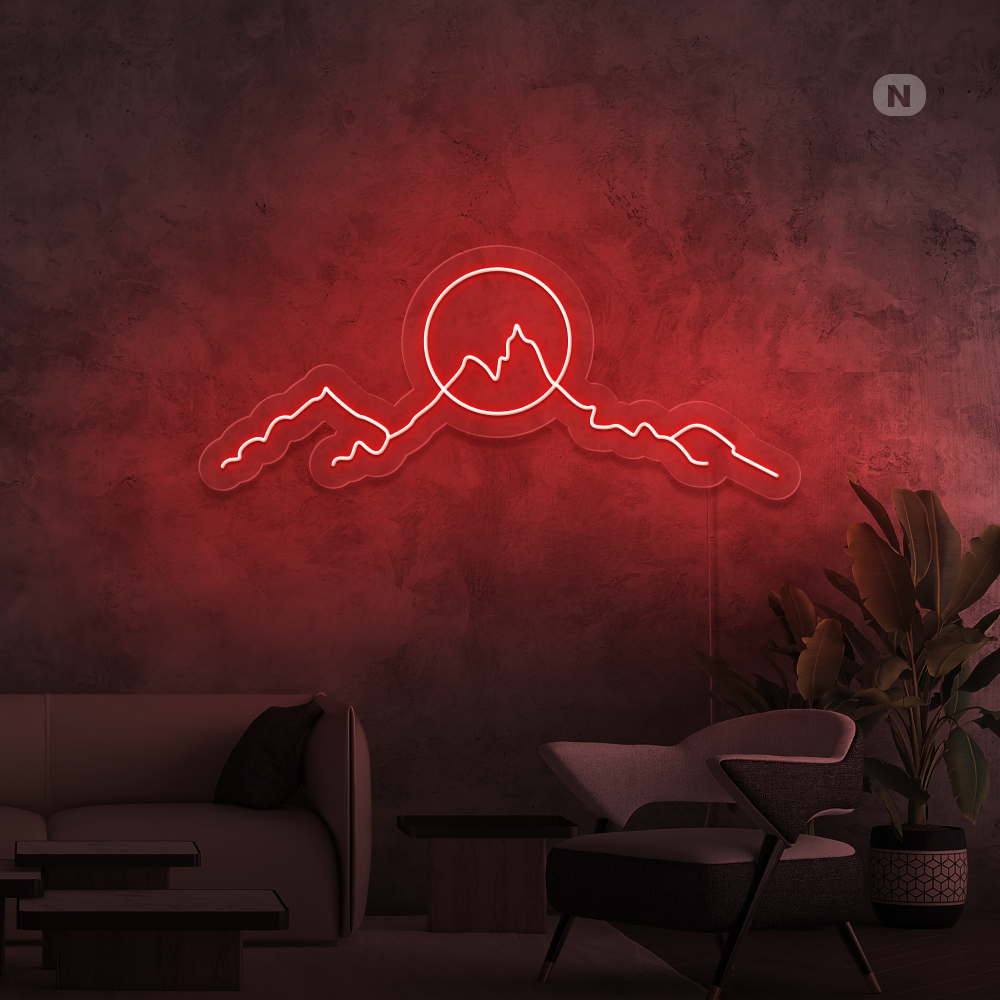 Insegna al neon Montagne