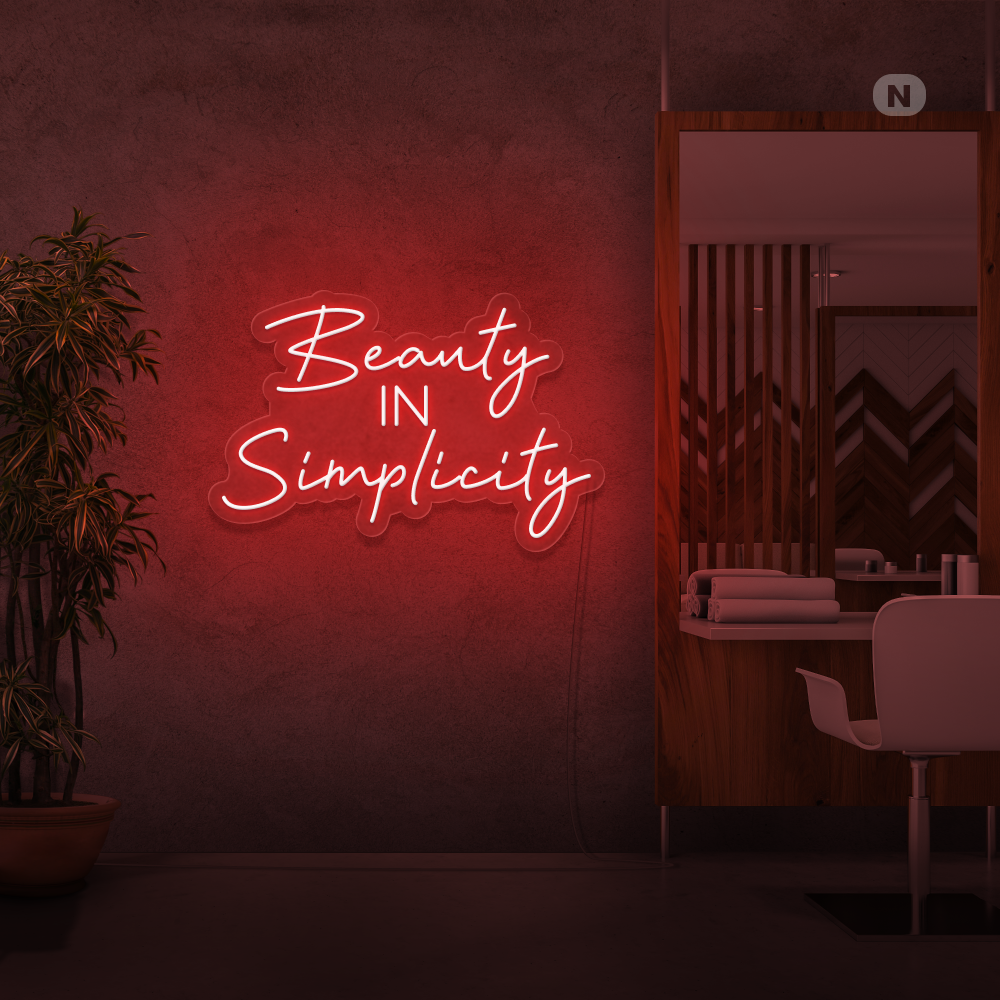 Insegna al neon Beauty in Simplicity