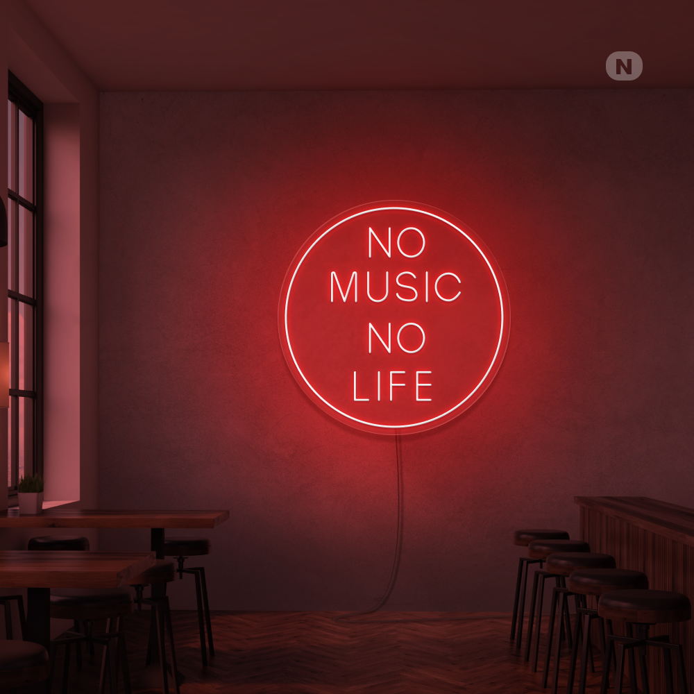 Insegna al neon No Music No Life