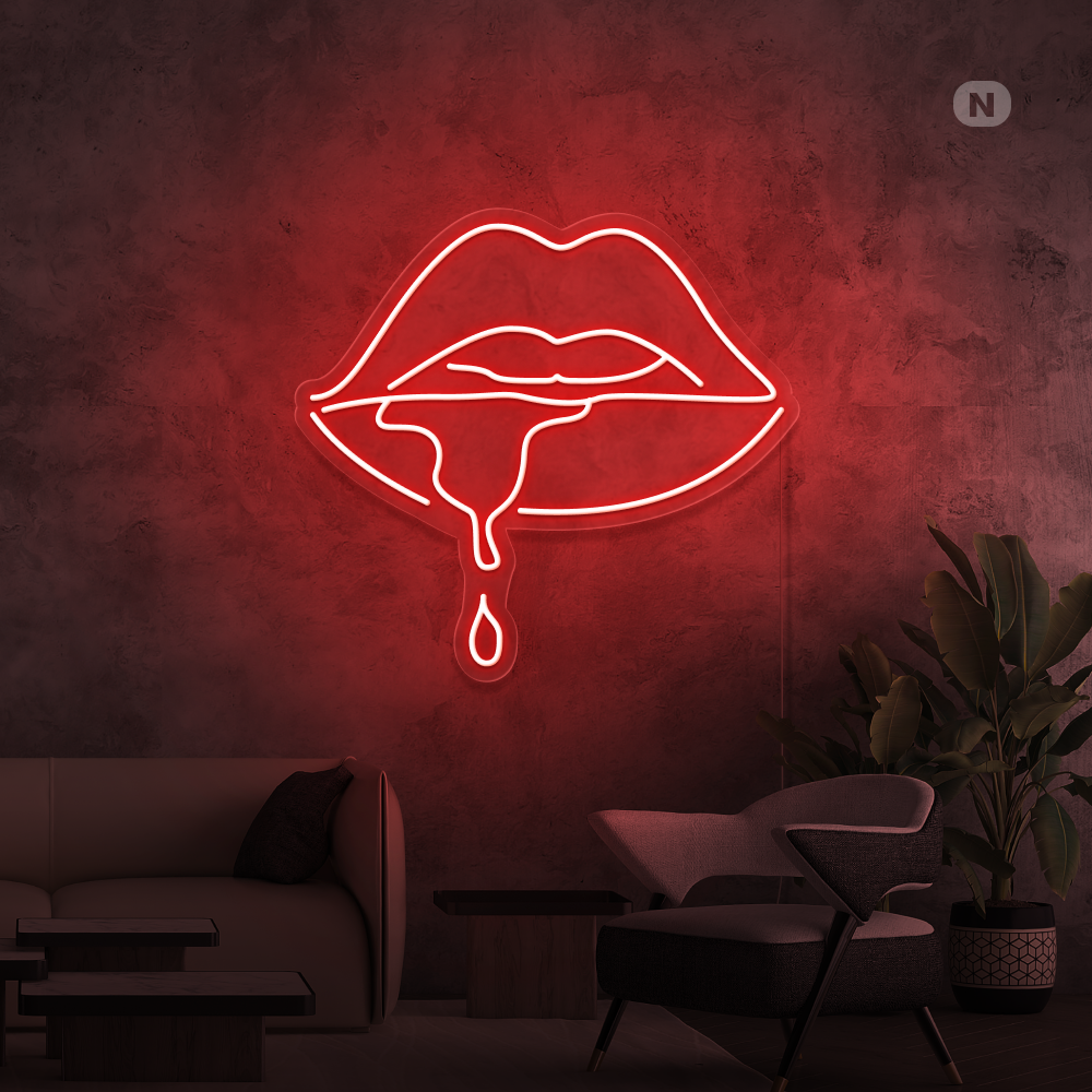 Insegna al neon Labbro Mordente