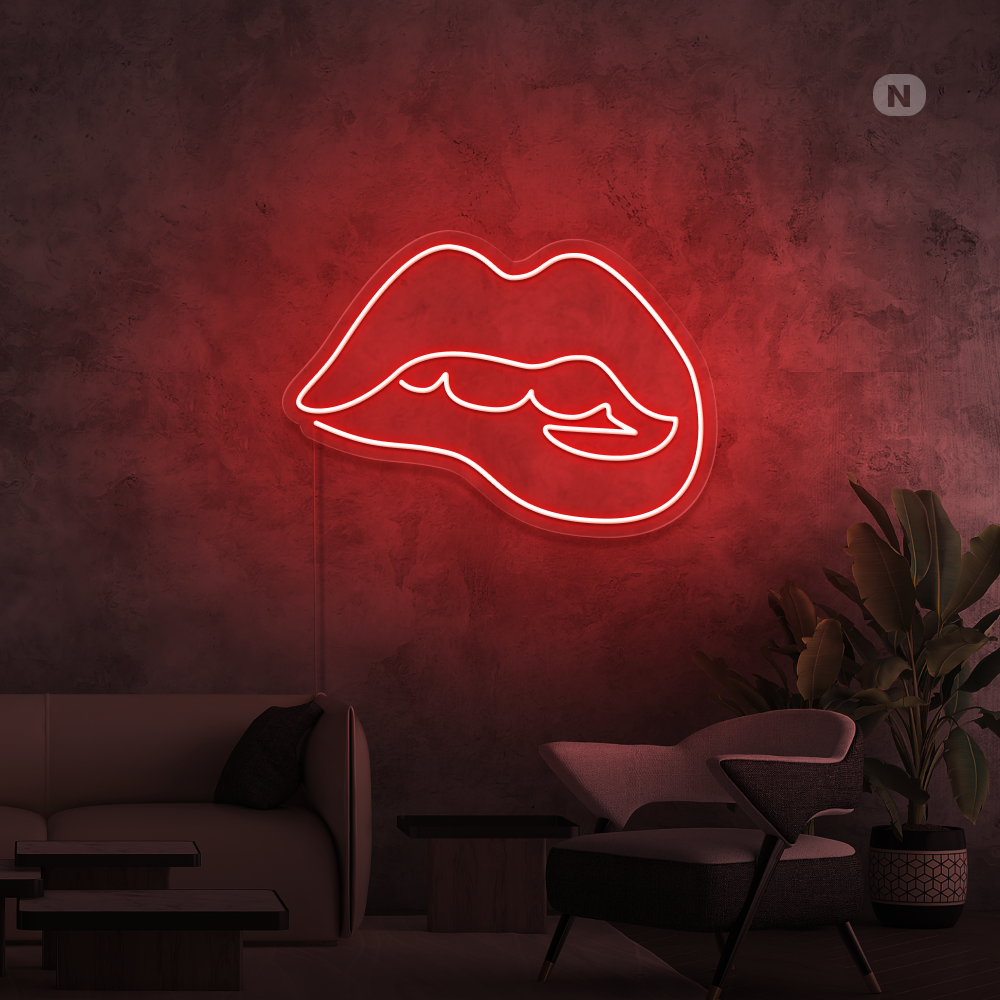 Insegna al neon Lèvres séduisantes