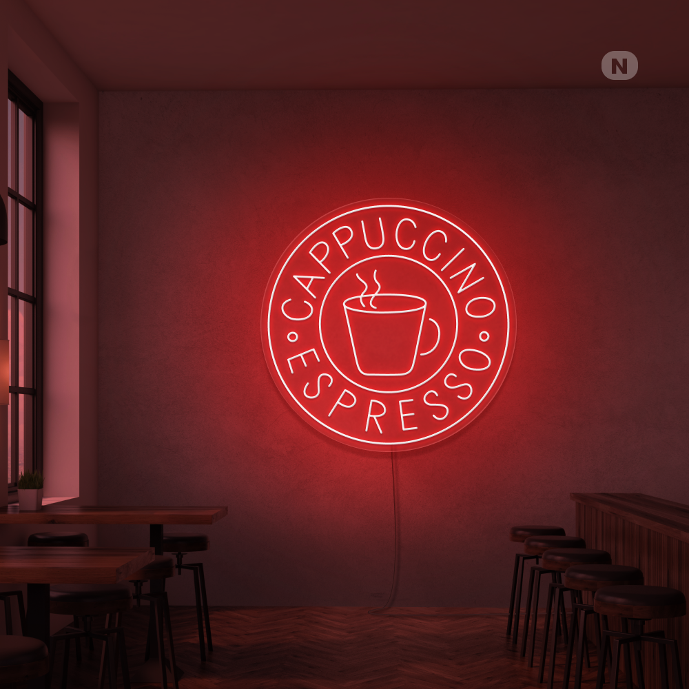 Insegna al neon Cappucino Espresso