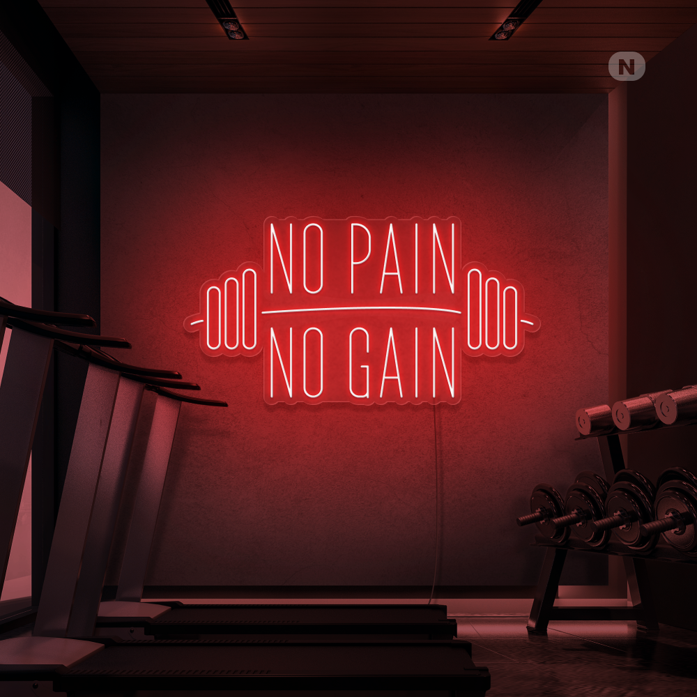 Insegna al neon No Pain No Gain (RGB)