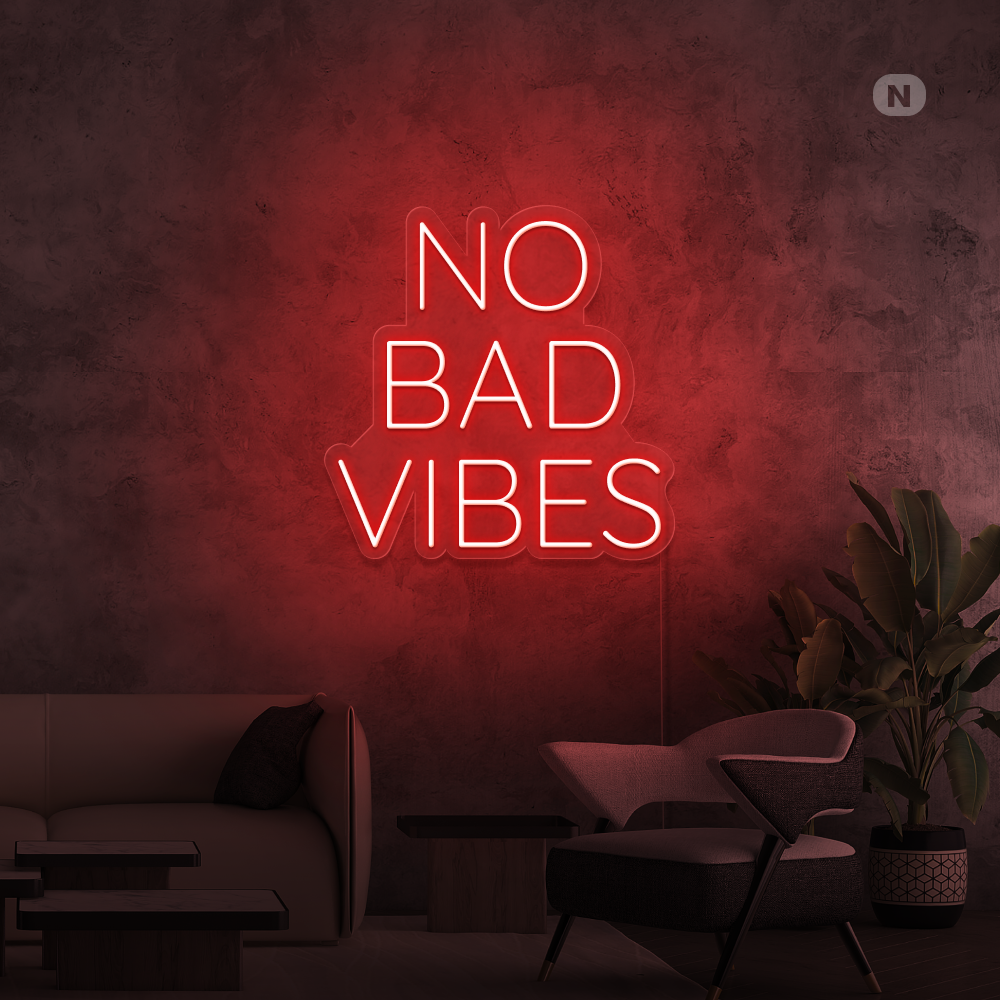 Insegna al neon No Bad Vibes