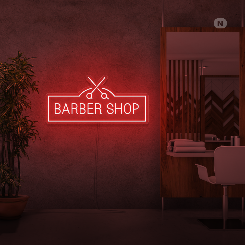 Insegna al neon Barber Shop