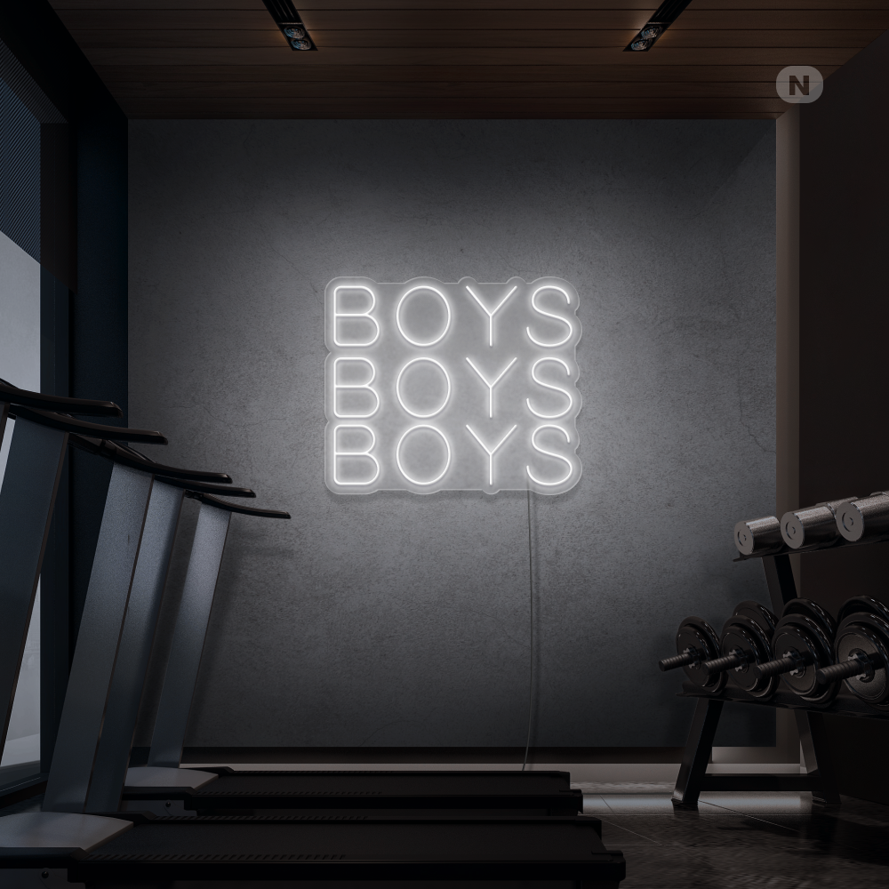 Insegna al neon Boys Boys Boys