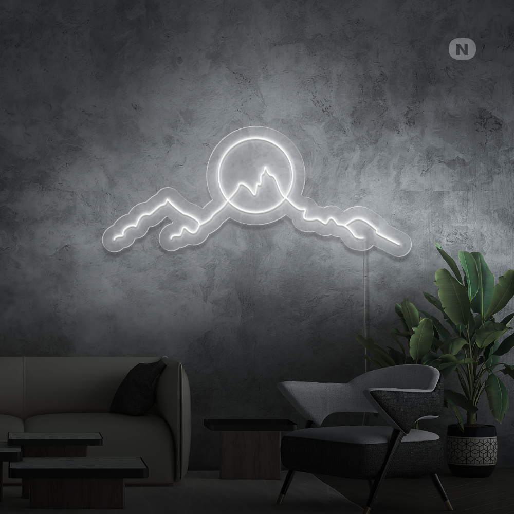 Insegna al neon Montagne