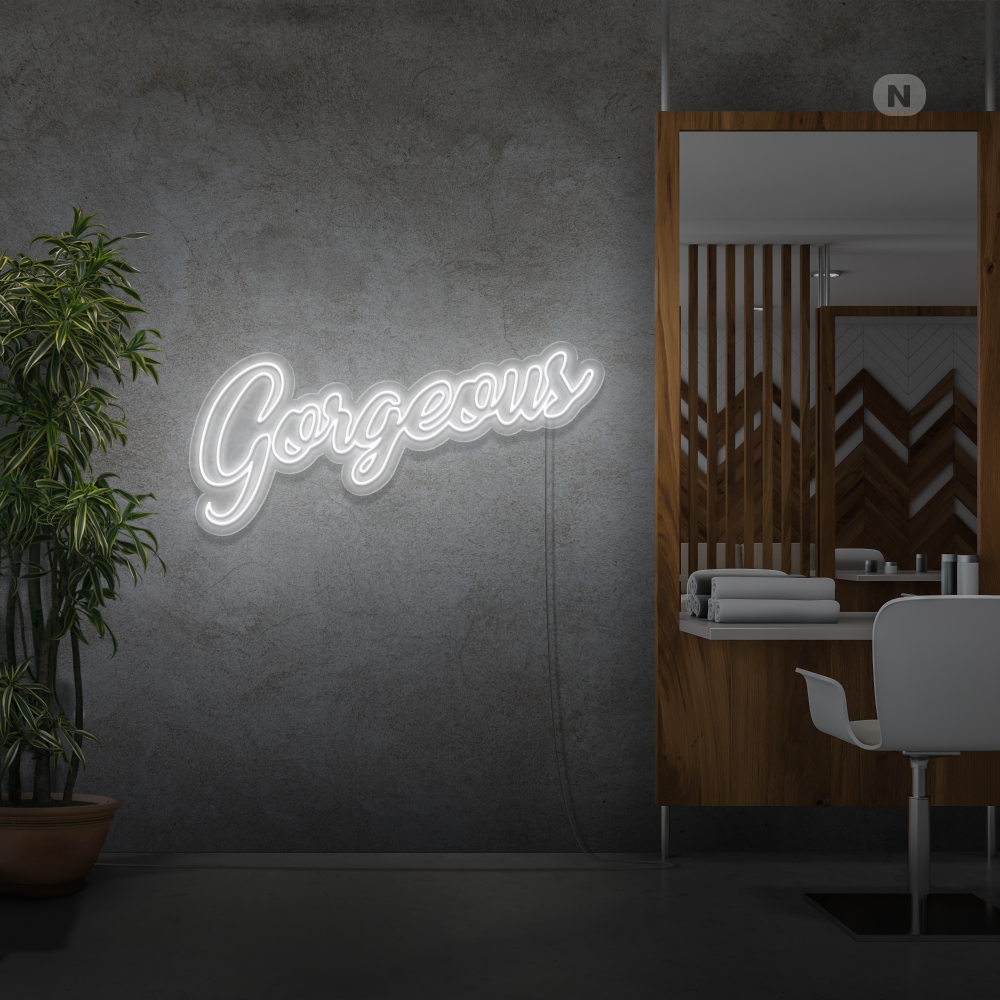 Insegna al neon Gorgeous