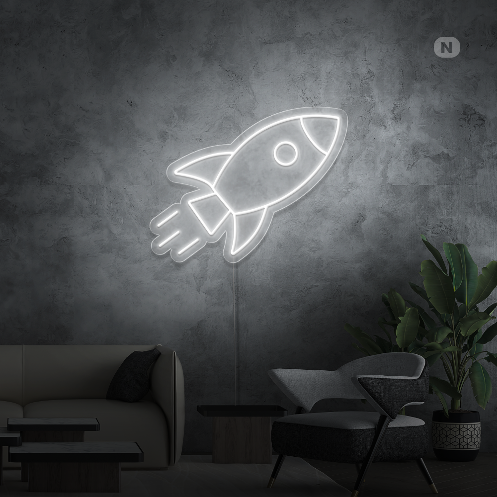 Insegna al neon Razzo