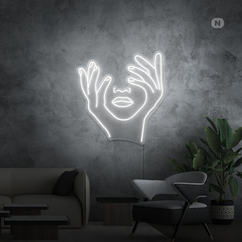 Insegna al neon Volto artistico