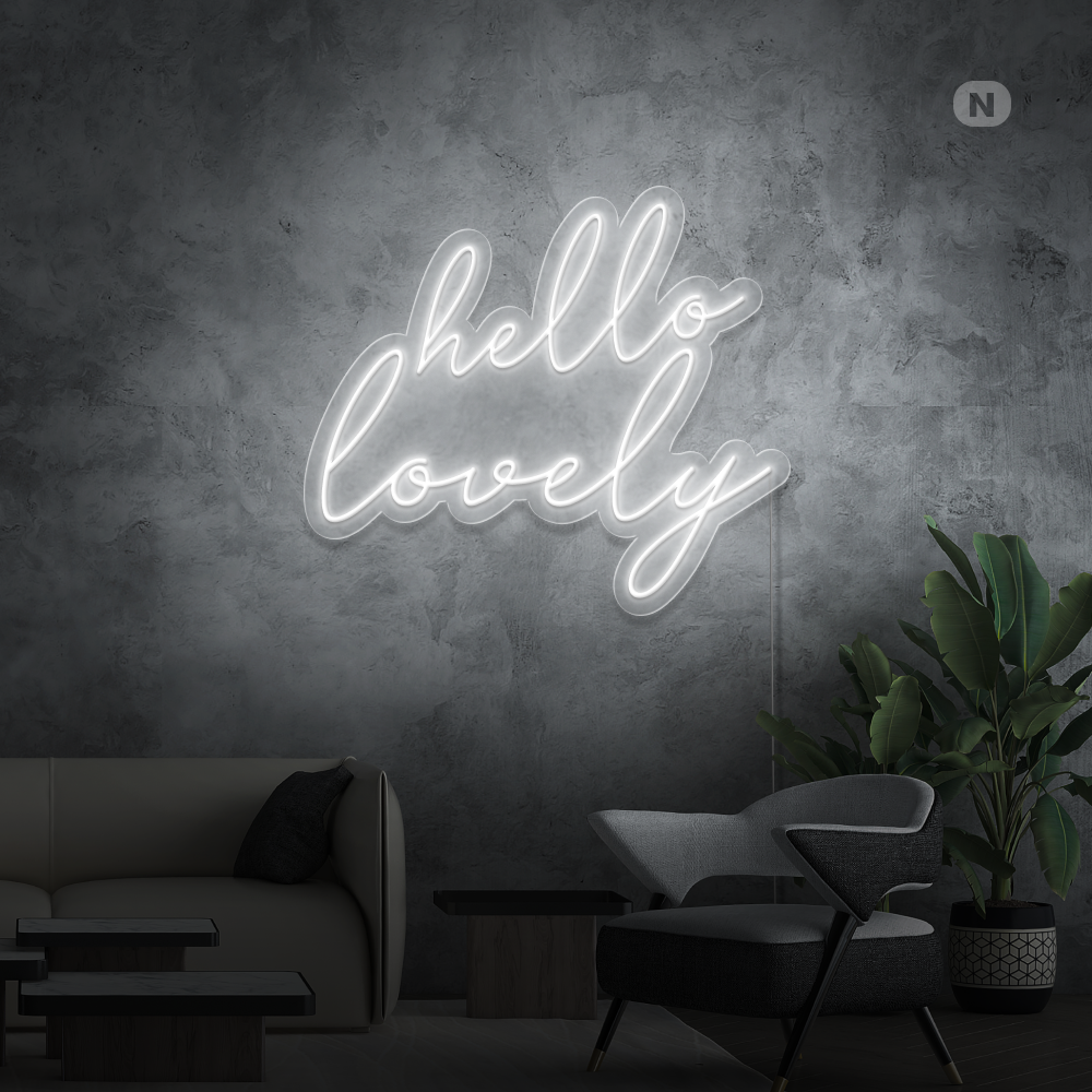 Insegna al neon Hello Lovely
