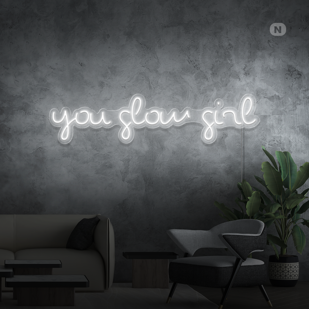 Insegna al neon You Glow Girl