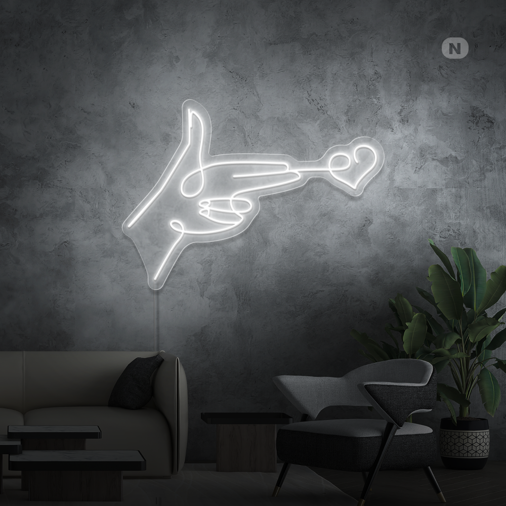 Insegna al neon Obiettivo amorevole