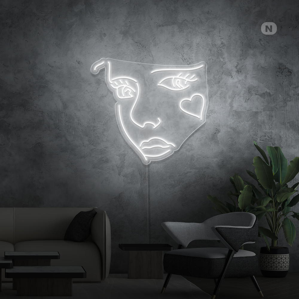 Insegna al neon Volto del Joker