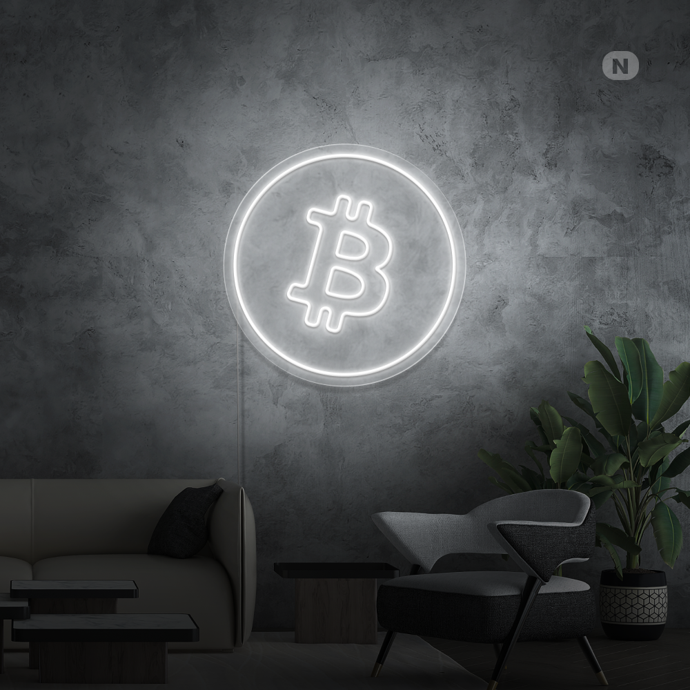 Insegna al neon Bitcoin