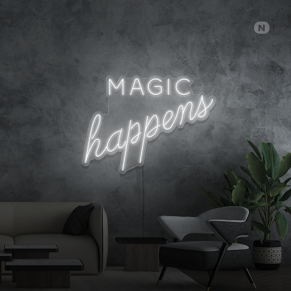 Insegna al neon Magic Happens