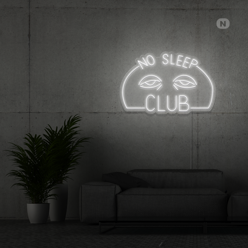 Insegna al neon No Sleep Club